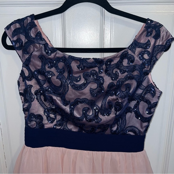 Little Mistress Dress blue bodice pink skirt. Excellent condition - Picture 3 of 6